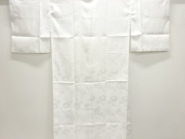 菊模様織出し単衣長襦袢